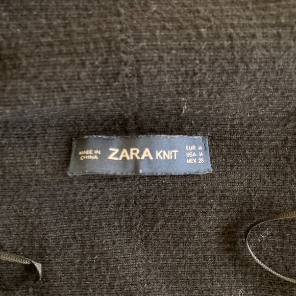 ZARA Black Open-Front Wrap Cardigan – Excellent Condition - Picture 4 of 6